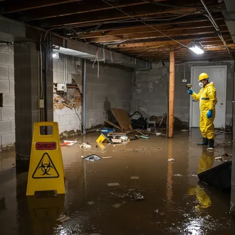 Flooded Basement Electrical Hazard in Gail, TX Property